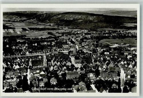 Schorndorf Fliegeraufnahme Freigegeben d. R.L.M.