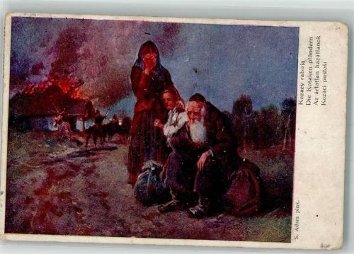 1921 sign. Adam S. Die Kosaken plündern Frist Ser. 62 Nr. 63