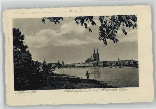 Köln Stadt Angler 1922 - Kunstanstalt Hansmann - Büttenpapier?