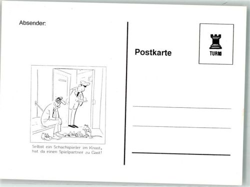 Humor Karikatur Schach mit einer Maus im Gefängnis