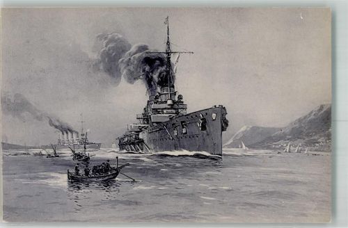 Panzerkreuzer Göben und Breslau Wohlfahrtkarte des Reichsverband