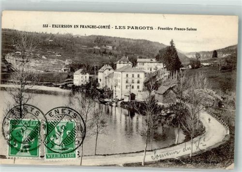 Villers-le-Lac 1912 Grenze Briefmarke Bildseite