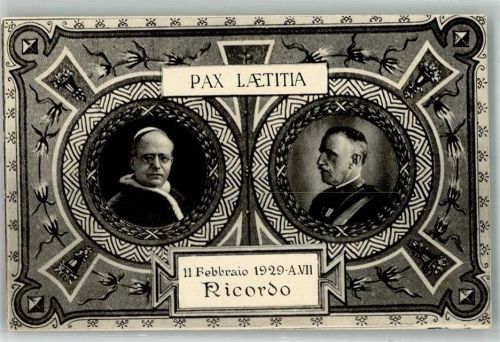 1929 Pax Lätitia 1929 Ricordo Vatican Stempel