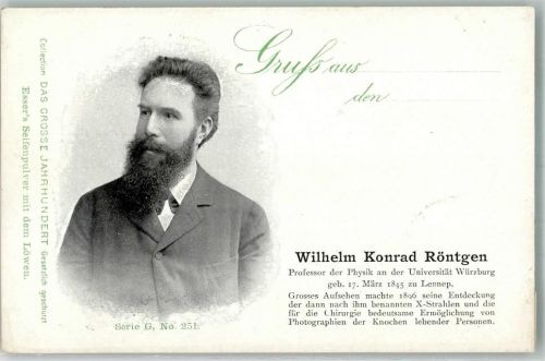 Wilhelm Konrad Röntgen d. Gr. Jahrhundert Serie G. No. 251 Esser`s Seifenpulver m.d. Löwen