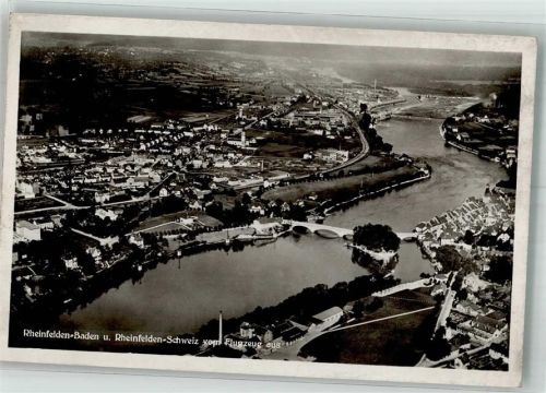 Rheinfelden Fliegeraufnahme Strähle Grenze Rheinfelden- Schweiz