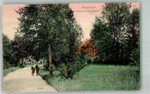 Krotoschin Krotoszyn 1910 Foto AK Schlosspark