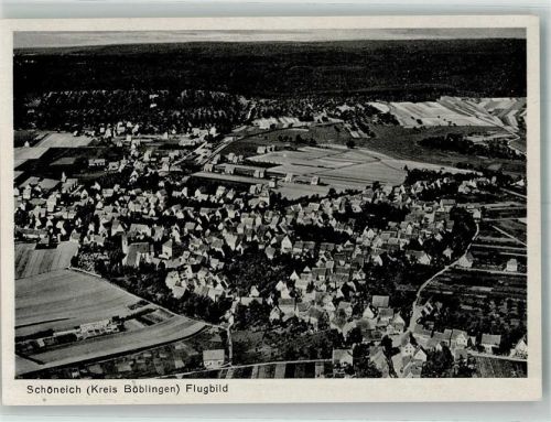 Schönaich 1942 Fliegeraufnahme des Ortes