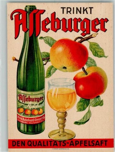 Wolfenbüttel Asseburger Apfelsaft Süßmosterei R. Goeze & Co