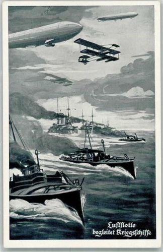 Bgleitung der Kriegsschiffe Zeppelin Flugzeuge WK I