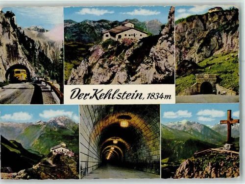 Der Kehlstein, Postauto, Gipfelkreuz ca 1960 AK