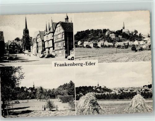 Frankenberg Obermarkt Am Brunnen Ortsansichten 4-Bildaufnahme