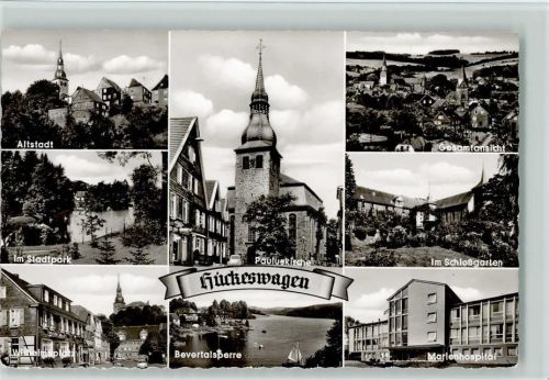 Hückeswagen Altstadt Stadtpark Wilhelmplatz Pauluskirche Bevertalsperre Schloßgarten Marienhospital