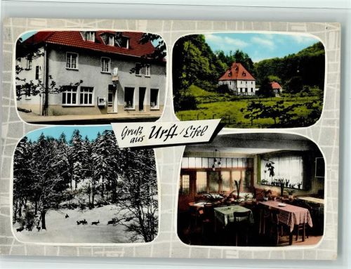 Urft Hotel-Pension Urfter-Hof Innenaufnahme Speiseraum Winteraufnahme Wald