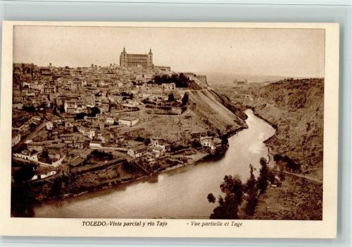 Toledo Teilansicht und Fluß Tajo