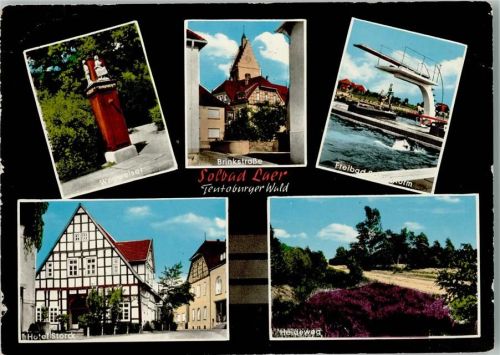 Bad Laer Wegweiser Brinkstraße Freibad Sprungturm Hotel Storck Heideweg