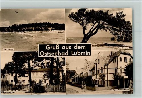 17509 O2205 Lubmin - Am Strand Heim Adolf Diesterweg Philipp-Müller-Heim 4-Bildaufnahme