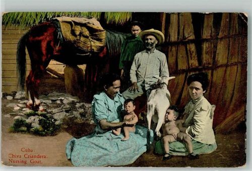 Havanna 1924 Tracht Ziege Kinder Chiva Criandera