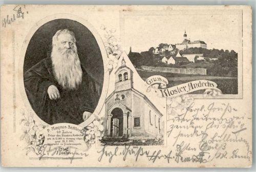 Andechs 1907 Kloster Andechs Klosterkirche Bild von Magnus Sattler Prior des Klosters Andechs