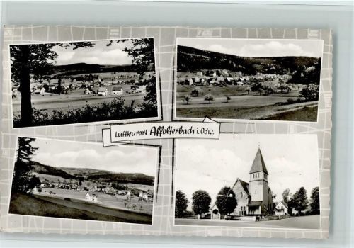 Affolterbach Gesamtansicht Ortsansichten Kirche 4-Bildaufnahme