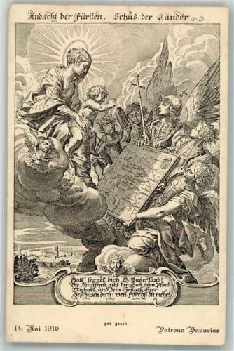 München 1916 Patronin Bavaria Erzengel Michael Engel Allegorie