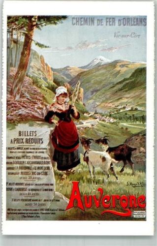Clermont-Ferrand Tracht Ziege Auvergne Chemin de fer d´Orleans