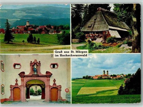 St. Märgen Schwarzwaldhaus Ortsansichten Tor 4-Bildaufnahme