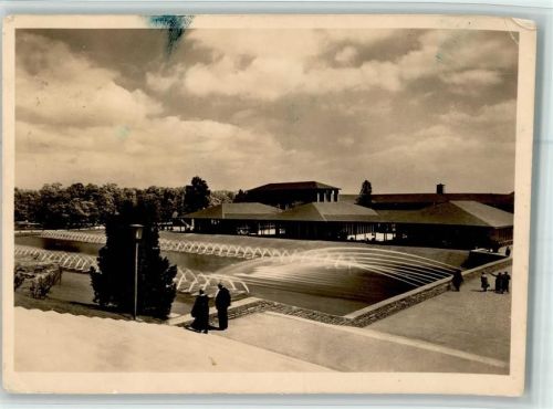 Stuttgart Reichsgartenschau 1939 - Wasserspiele AK Eckknick, Fleck
