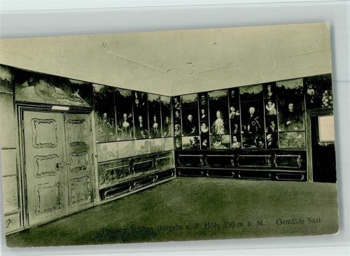 Kandern Pension Schloss Bürgeln Innenaufnahme Gemälde-Saal