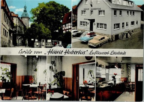 Laubach Haus Hubertus Innenaufnahmen Gastraum Ortsansicht Mehfachaufnahme