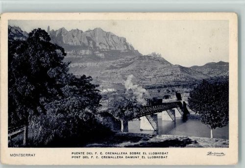 Montserrat Puente del F.C.Cremallera sobre el LLobregat