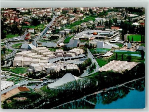 Lausanne Losanna Schweizerische Landesausstellung 1984 Flugaufnahme Expo