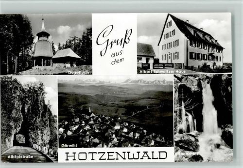 Görwihl Hotzenwald Gugelturm Albert-Schweitzer-Haus Albtalstraße Höllbachfall Ortsansicht Mehrfachaufnahme