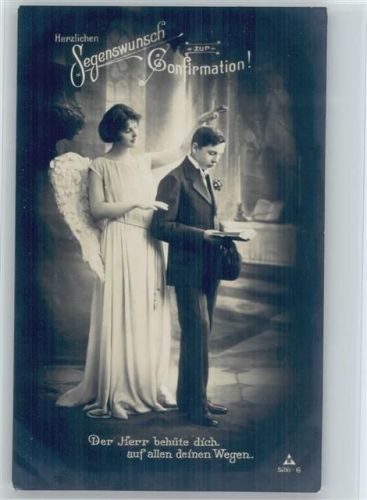 Serie 526-6 - Schutzengel mit dem Segenswunsch - Bibel lesen