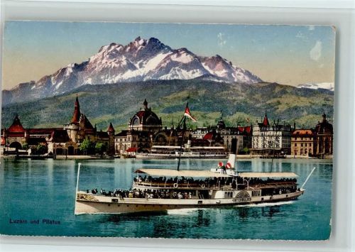 Luzern Sängerfest 1925 Salondampfer Unterwalden AK