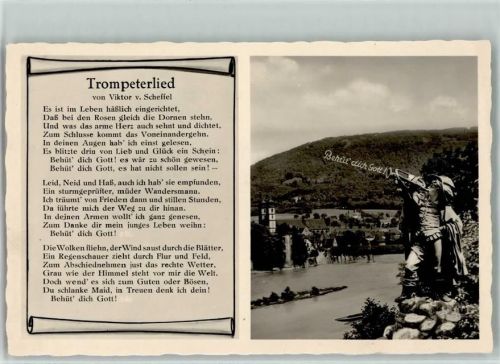 Trompeterlied von Scheffel Foto AK