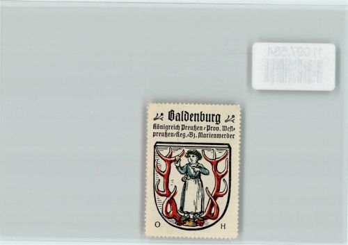 Baldenburg Vignette Wappen Kaffee Hag ca 1920-1940