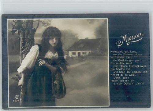 Foto AK Verlag GL Co Serie 6202-2 - Gedicht Mignon