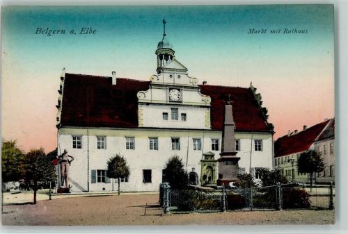 Belgern Markt mit Rathaus
