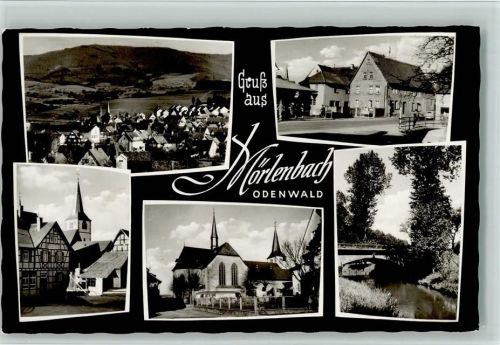 Mörlenbach Gesamtansicht Ortsansichten Fachwerkhaus Kirche Brücke Mehrfachaufnahme