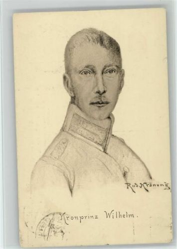 1918 Kronprinz Wilhelm Wohlfahrts AK für Veteranen