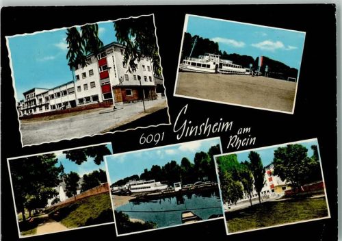 Ginsheim-Gustavsburg Ortsansichten Anlegestelle Mehrfachaufnahme