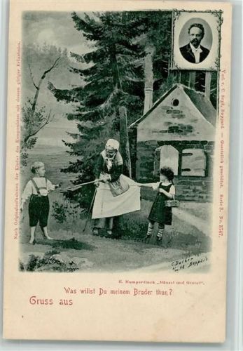 sign Daiber - Hänsel und Gretel von Humperdinck Komponist 1900 Serie 3 Nr. 3747 AK