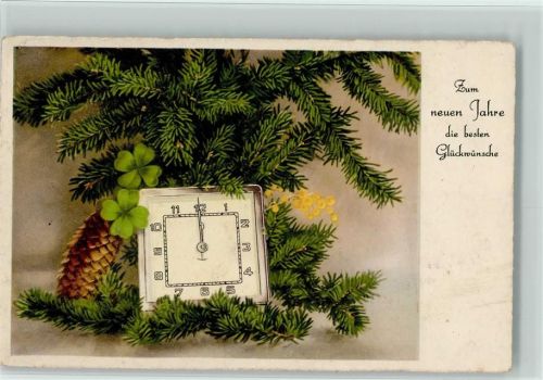 1942 Wecker , Tannenzapfen, Neujahr