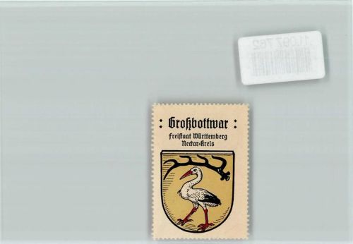 Großbottwar Vignette Wappen Kaffee Hag ca 1920-1940 Storch