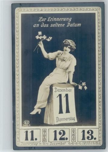 Serie - Seltenes Datum 11.12.13 Foto AK Kalenderblatt