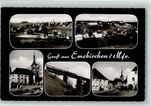 Emskirchen Ortsansichten Kirche Brücke Mehrfachaufnahme