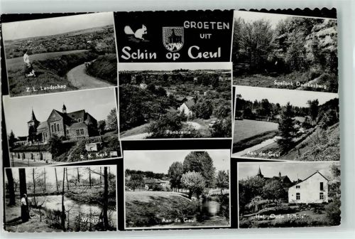 Schin op Geul Z.L.Landschap R.K.Kerk Waterval AAn de Geul Spelonk Daolkesberg Het. Oude Tolhuis