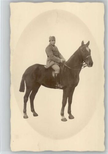 WK I - Soldat mit Pferd Foto AK