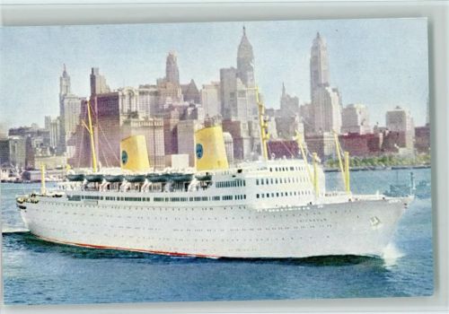 MS Gripsholm in New York Foto AK