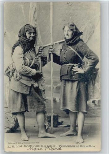 Krabbenfängerin Pécheuses de Crevettes - 1911 AK Frankreich Typen